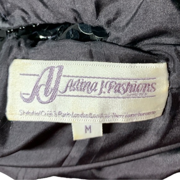ADINA FASHIONS Gorgeous Elegant Black Embedded Sequins and Beads Top Size M - Picture 14 of 15